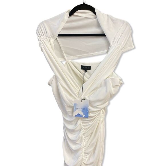 MAJORELLE Sigourney Gown White Strapless Dress ruched maxi Revolve NWT L - Picture 4 of 8